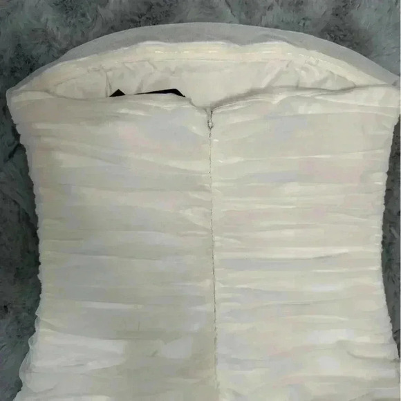 Revolve Majorelle Strapless White Tulle Mini Dress Size XS Party Resortwear - Picture 10 of 14